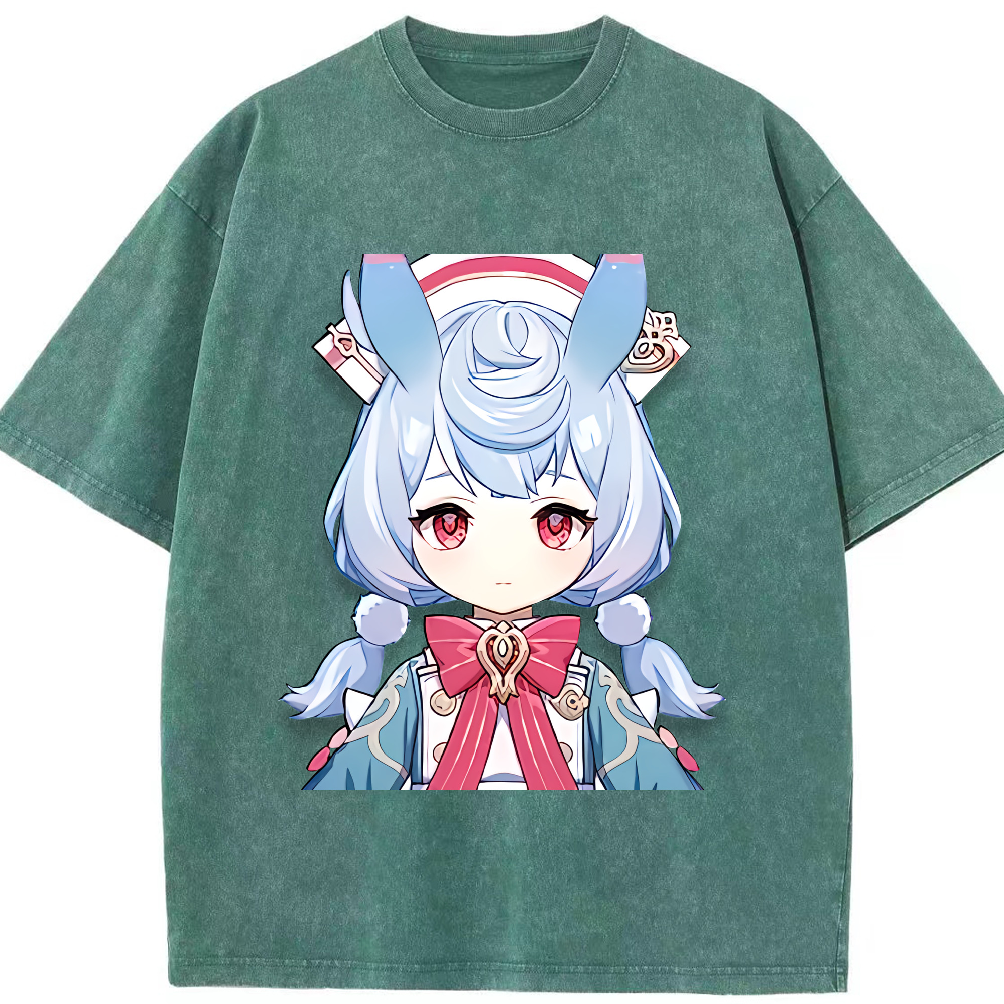 げんし神 シゲウィン genshin Shigewin 綿100% ヴィンテージ風 半袖Tシャツ（フロントプリント）